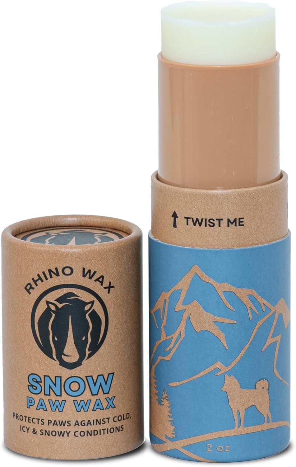 Rhino Wax - Dog Paw Protector for Hot Pavement - Use Street Wax Before Taking Dogs on Asphalt - Balm Protects from Warm Surfaces Rocks Road Debris - Great for Dogs who Hate Dog Shoes for Hot Pavement