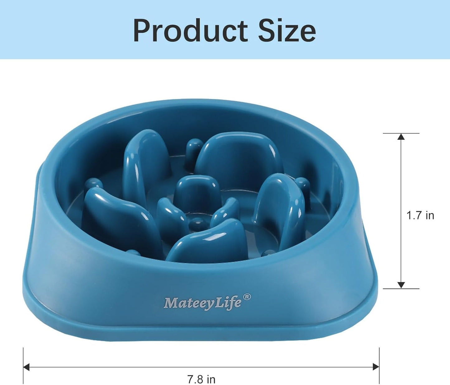 MateeyLife Slow Feeder Dog Bowls 2PCS, Anti-Choking Puzzle Dog Food Bowls, Anti-Slip Interactive Feeding Slow Down Eating, Bloat Stop Maze Dishes for Medium Breeds Pink&Purple