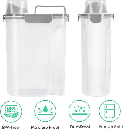 TBMax Dog Food Storage Container 5-7 lbs, Airtight Cat Food Container with Larger Spout & Measuring Cup, Portable Pet Food Storage Dispenser for Small Animal Kibble Storage, Bird Seed Container