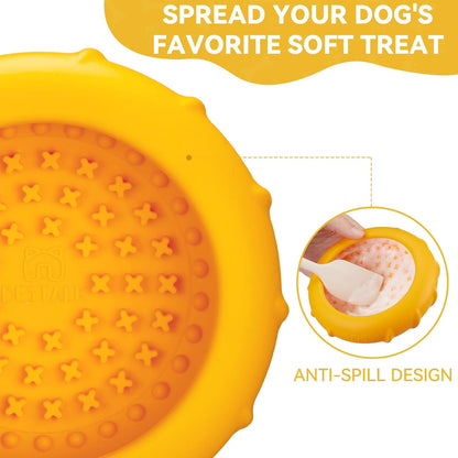 Dog Lick Bowl, Bestalk Wobbly Freeze Bowl Enrichment Feeder for Dogs, Anxiety Relief Lick Mat Puzzle Toy for Distraction, BPA Free Silicone, Dishwasher Safe(Rose,S)