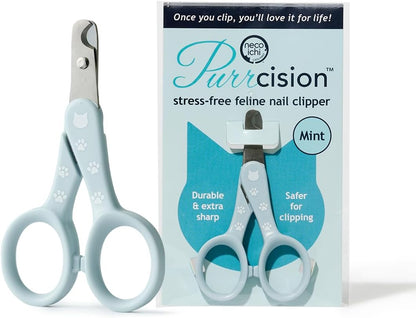 Necoichi Purrcision Feline Nail Clipper | Lever Principle Cat Nail Clipper | Butter-Smooth Cuts | Made in Japan, Seki Swordsmith Craftsman | Stainless Steel Cat Claw Trimmer for Indoor Cats (White)