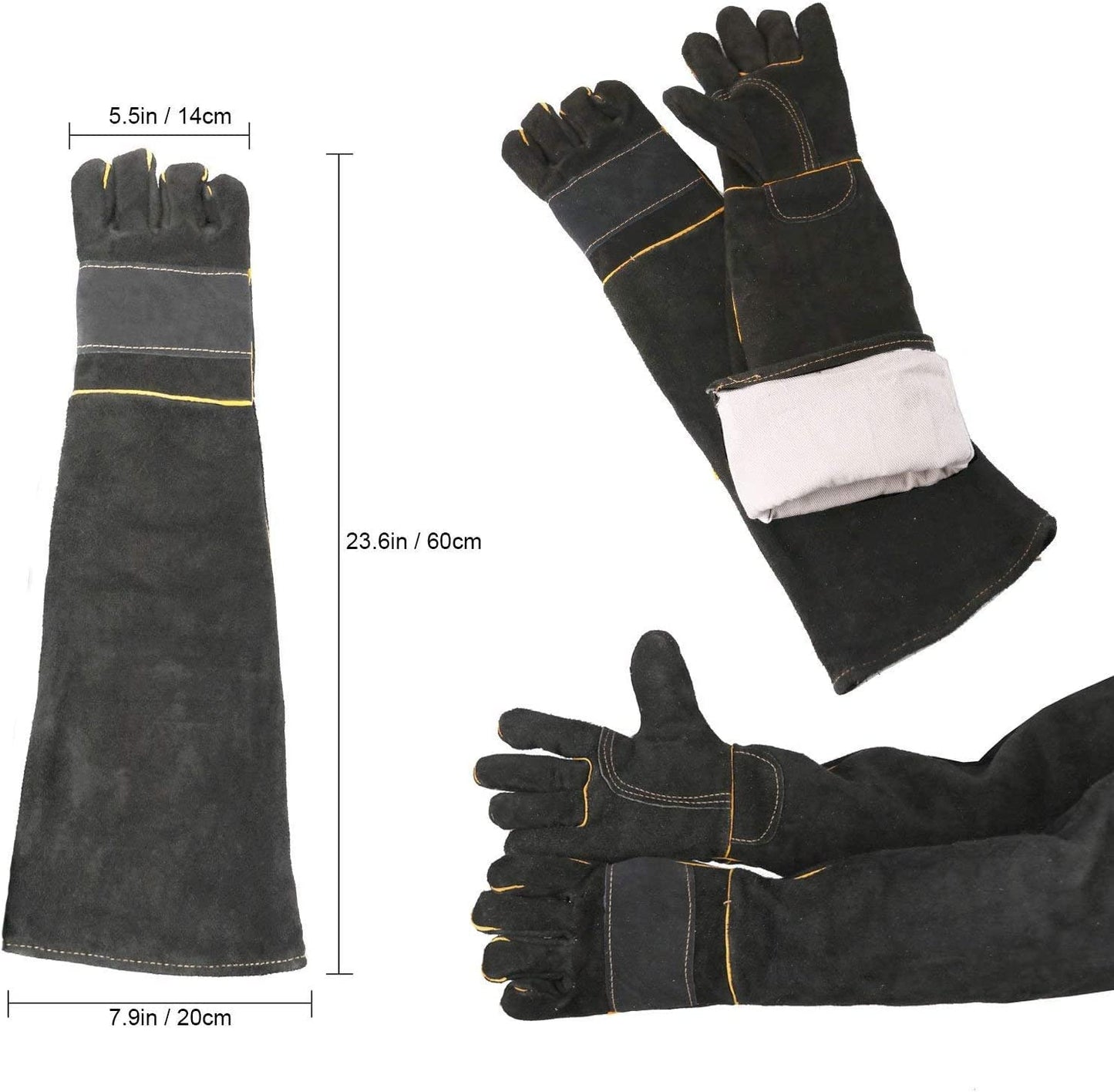 AOWPFVV Animal Handling Gloves Bite Proof Multipurpose Pet Glove for Trips to Vet Grooming Puncture Proof Training Anti-Bite Scratch for Cat Dog Snake Falcon Grabbing Reptile