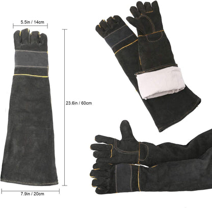 AOWPFVV Animal Handling Gloves Bite Proof Multipurpose Pet Glove for Trips to Vet Grooming Puncture Proof Training Anti-Bite Scratch for Cat Dog Snake Falcon Grabbing Reptile