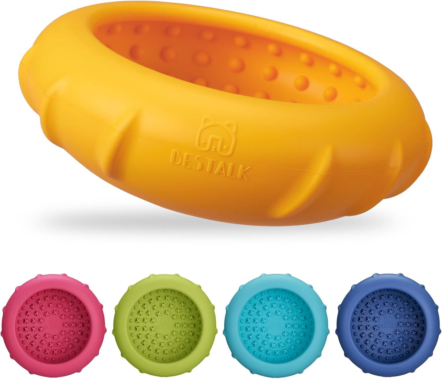 Dog Lick Bowl, Bestalk Wobbly Freeze Bowl Enrichment Feeder for Dogs, Anxiety Relief Lick Mat Puzzle Toy for Distraction, BPA Free Silicone, Dishwasher Safe(Rose,S)