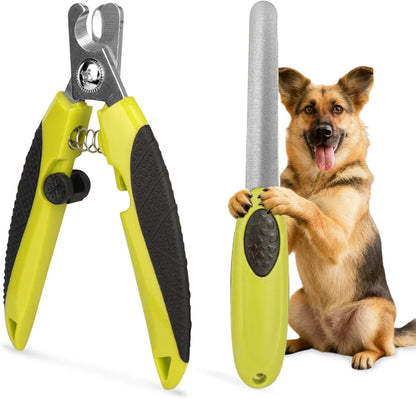 Blue Dog Nail Clipper with Safety Guard Plier Style Dog Claw Clippers Heavy-Duty Dog Toenail Clippers Professional Pet Nail Trimmers for Small Medium Large Dogs and Cats with Thick Nails