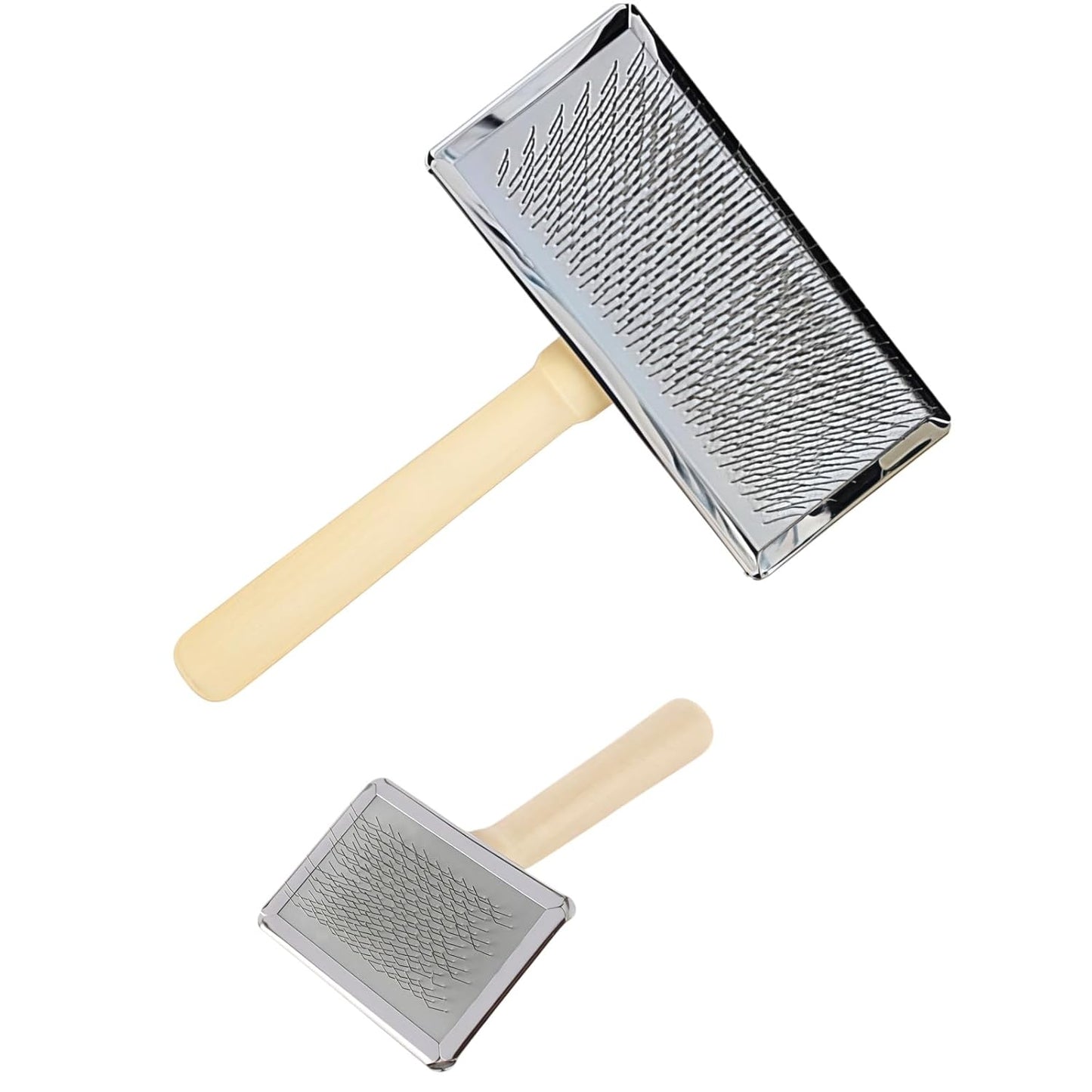 2PCS Dog Slicker Brush & Pet Comb, Cat Dog Rabbit Pin Grooming Brush Extra Large & Small Size, Matted/Loose Fur, Knots, For Doodle/Goldendoodle/Labradoodles Grooming and Shredding Short/Long Hair
