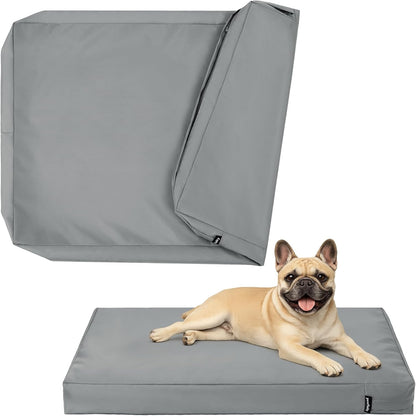 PAWFINITY Waterproof Dog Bed Cover Replacement Washable, Easy to Clean, Pet Hair Resistant, Heavy Duty Oxford, Zipper Closure, Indoor/Outdoor Use, Fits 36 Inch Dog Crate - Large, 34x22x3.5, Black