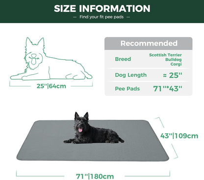 FXW Washable Pee Pads for Dogs, Puppy Pads with Super Absorbent, Specifically Designed for FXW Rollick/Homeplus 24inch 6 Panels Dog Playpen, 39" x 63" Rectangle, Khaki, 1 Pack
