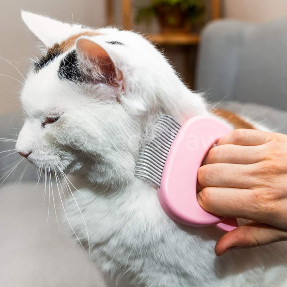 Leo's Paw The Original Pet Hair Removal Massaging Shell Comb Soft Deshedding Brush Grooming and Shedding Matted Fur Remover Dematting tool for Long and Short Hair Cat Dog Puppy Bunny (Mint)