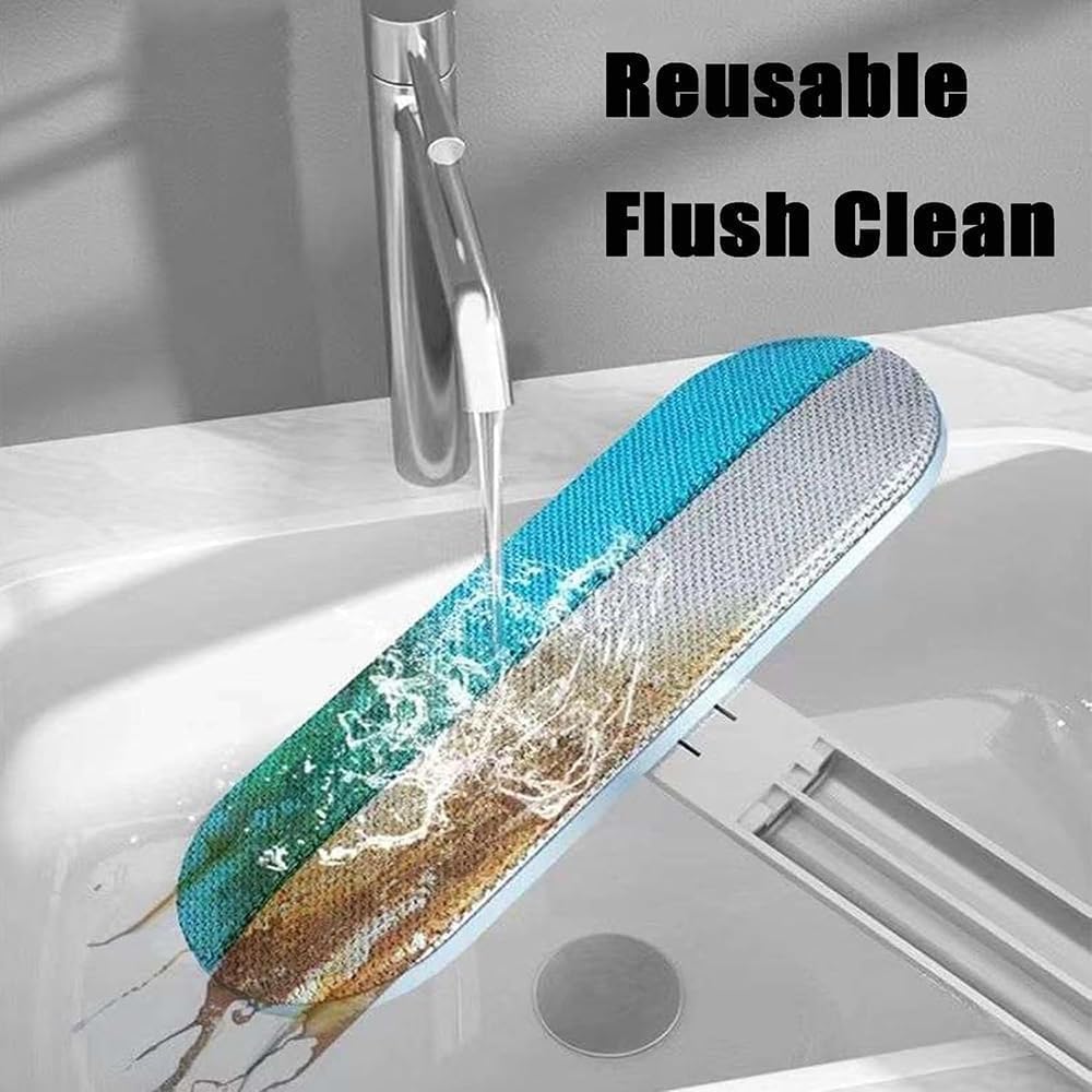 Pet Hair Removal Tool 2026 Upgrade 4 in 1 Pet Hair Remover Broom for Couch Furniture Washable Reusable Lint Roller Multifunctional Dog Cat Fur Remover Tool Cleaning Brush (Blue)
