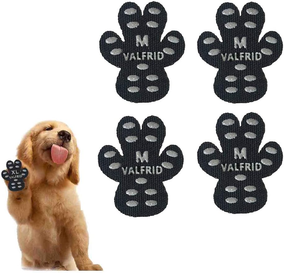 VALFRID Dog Paw Anti-Slip Grips to Keeps Dogs from Slipping On Hardwood Floors,Best for Summer Hot Pavement,Self Adhesive Resistant Dog Shoes Booties Socks Replacement XXL 24 Pieces