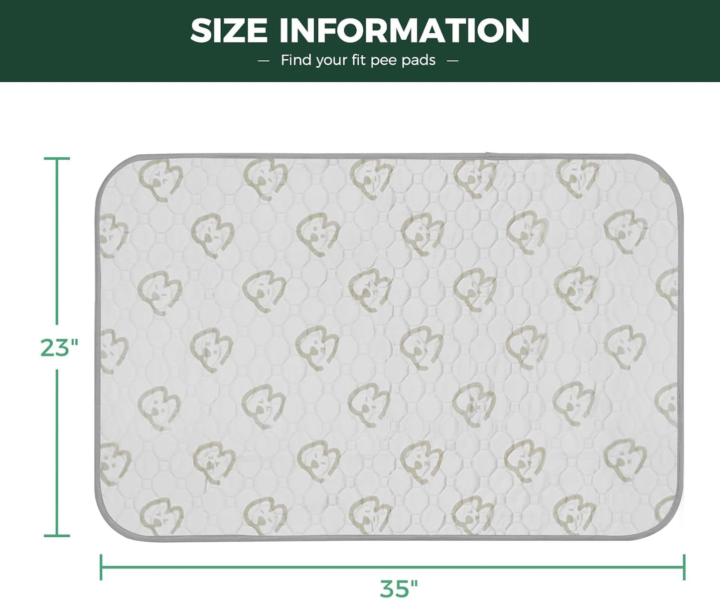 FXW Washable Pee Pads for Dogs, Puppy Pads with Super Absorbent, Specifically Designed for FXW Rollick/Homeplus 24inch 6 Panels Dog Playpen, 39" x 63" Rectangle, Khaki, 1 Pack