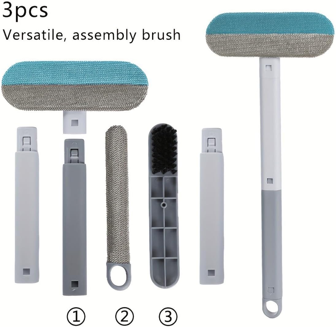 No Kneeling Pet Hair Remover – 4-in-1 Reusable Tool for Dog & Cat Hair, Standard Handle (17.7") for Furniture & Car Seats – Back-Saver, 1-Pack