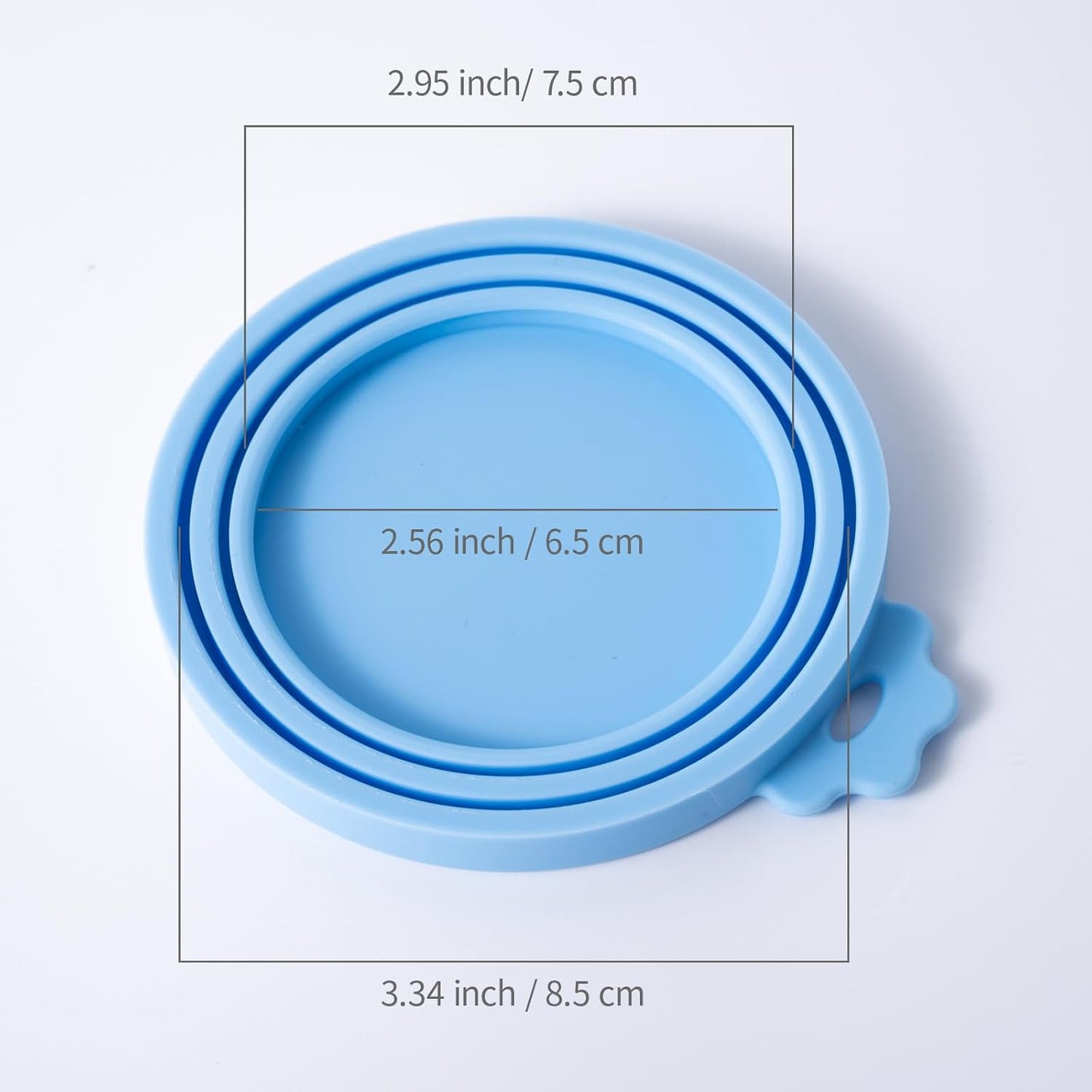 SLSON 4 Pack Pet Food Can Covers Universal Cat Dog Food Can Lids 1 Fits 3 Standard Size Cat Can Cover Lid Tops for Pet Food Storage (Blue+Green+Pink+Purple)