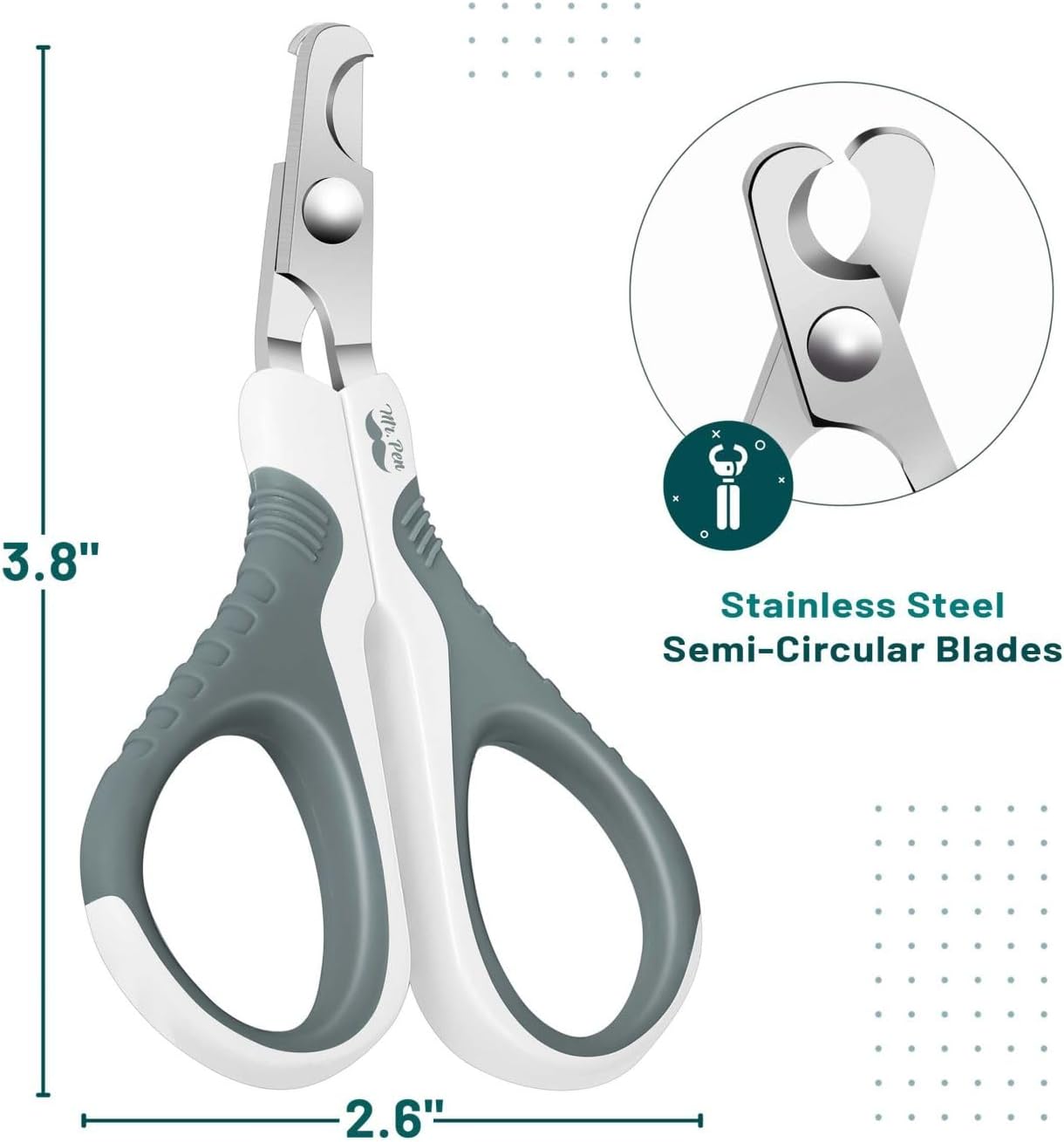 Mr. Pen- Cat Nail Clipper, Stainless Steel, Professional Sharp Cat Claw Trimmer for Small and Medium Cats, Pet Nail Clipper with Sturdy Non Slip Handle