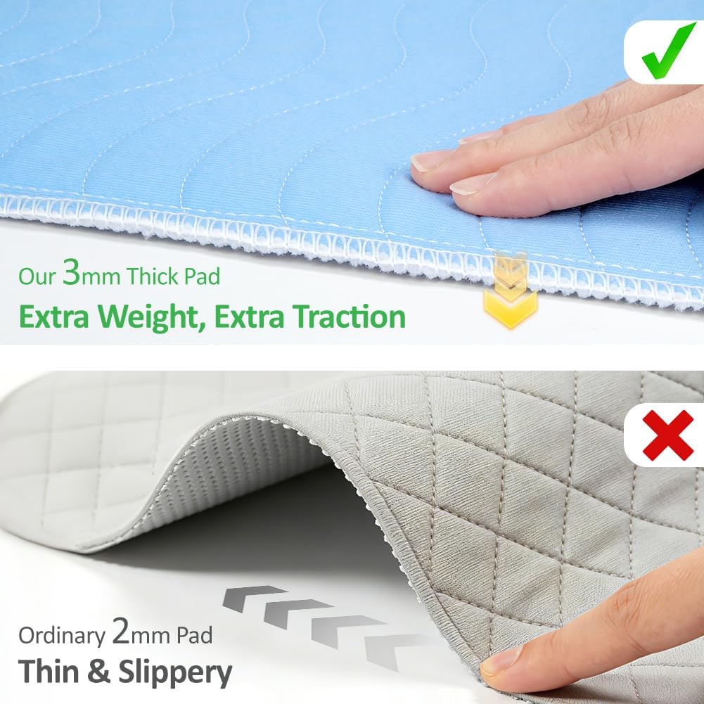 Washable Underpads 36"x36"(4 Pack)– Dual-Sided & Ultra-Thick, Heavy Duty Waterproof Nursing Pads Incontinence Bed Pads, Reusable Washable Pee Pads for Dogs, Diaper Changing & Adults Pads