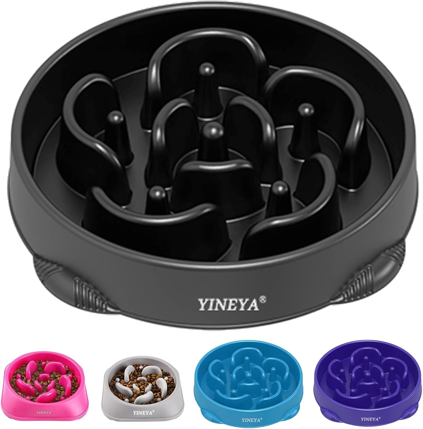 YINEYA Slow Feeder Dog Bowls, Pet Supplies that Slow Down Eating, Pet Food Bowls, Maze Dog Puzzle Feeder for Medium Breed