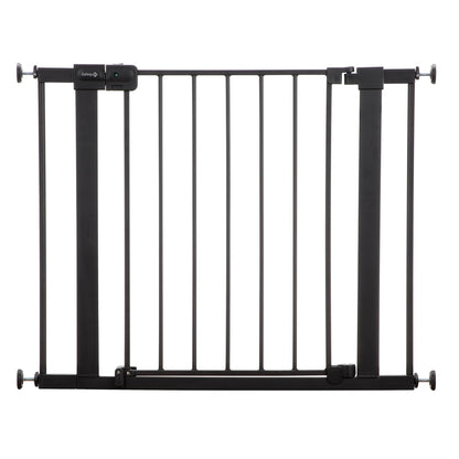 Safety 1st Easy Install Baby Gate for Doorways, Auto-Close Pressure-Mounted Magnetic Latch, Indoor Dog Gates, No Drilling, Fits 29"-38", Grey