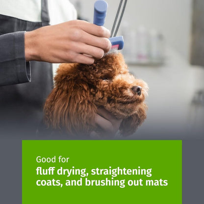 Show Tech Tuffer Than Tangles Slicker Brush for Dog Grooming with Long, Soft Pins, Medium Size, Perfect for Doodle Breeds, Angled Pins for Dematting, Remove Undercoat, Comfort Grip Handle