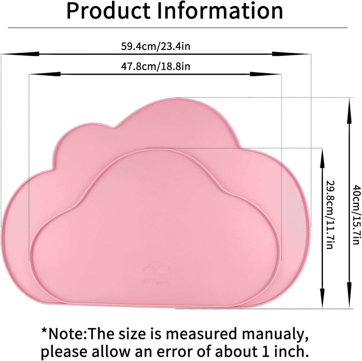 Ptlom Silicone Pet Placemat for Dogs and Cats, Non-Slip Waterproof Dog Feeding Bowl Mats for Food and Water, Small Medium Large Pet Puppy Tray Mat Prevent Residues from Spilling onto The Floor, Beige