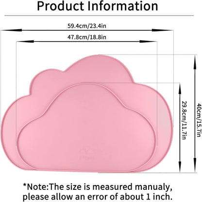 Ptlom Silicone Pet Placemat for Dogs and Cats, Non-Slip Waterproof Dog Feeding Bowl Mats for Food and Water, Small Medium Large Pet Puppy Tray Mat Prevent Residues from Spilling onto The Floor, Beige