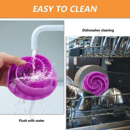 Slow Feeder Dog Bowls Insert, Animire Soft Silicone Slow Eating Dog Food Bowl for Small, Medium and Large Dogs, Compatible with Regular and Elevated Bowls