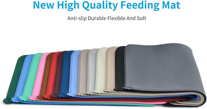 AUDWUD Silicone Waterproof Pet Feeding Mats,Anti Slip Bowl Pad,Dog Mat for Food and Water