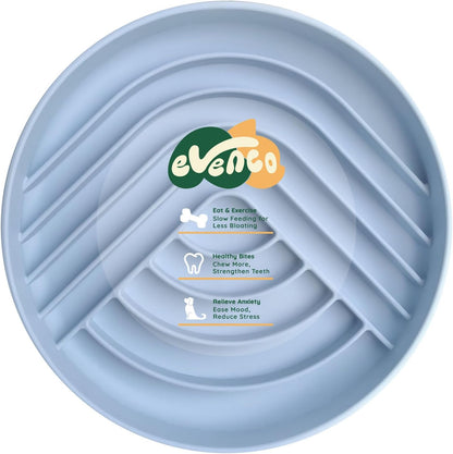 Lick Mat for Dogs, Silicone Slow Feeder Licking Mat with Non-Slip Suction Cups, Freeze-Friendly Lick Bowl for Enrichment Play, Anxiety Relief & Keeps Busy (8.0" x 1.4" Light Blue)