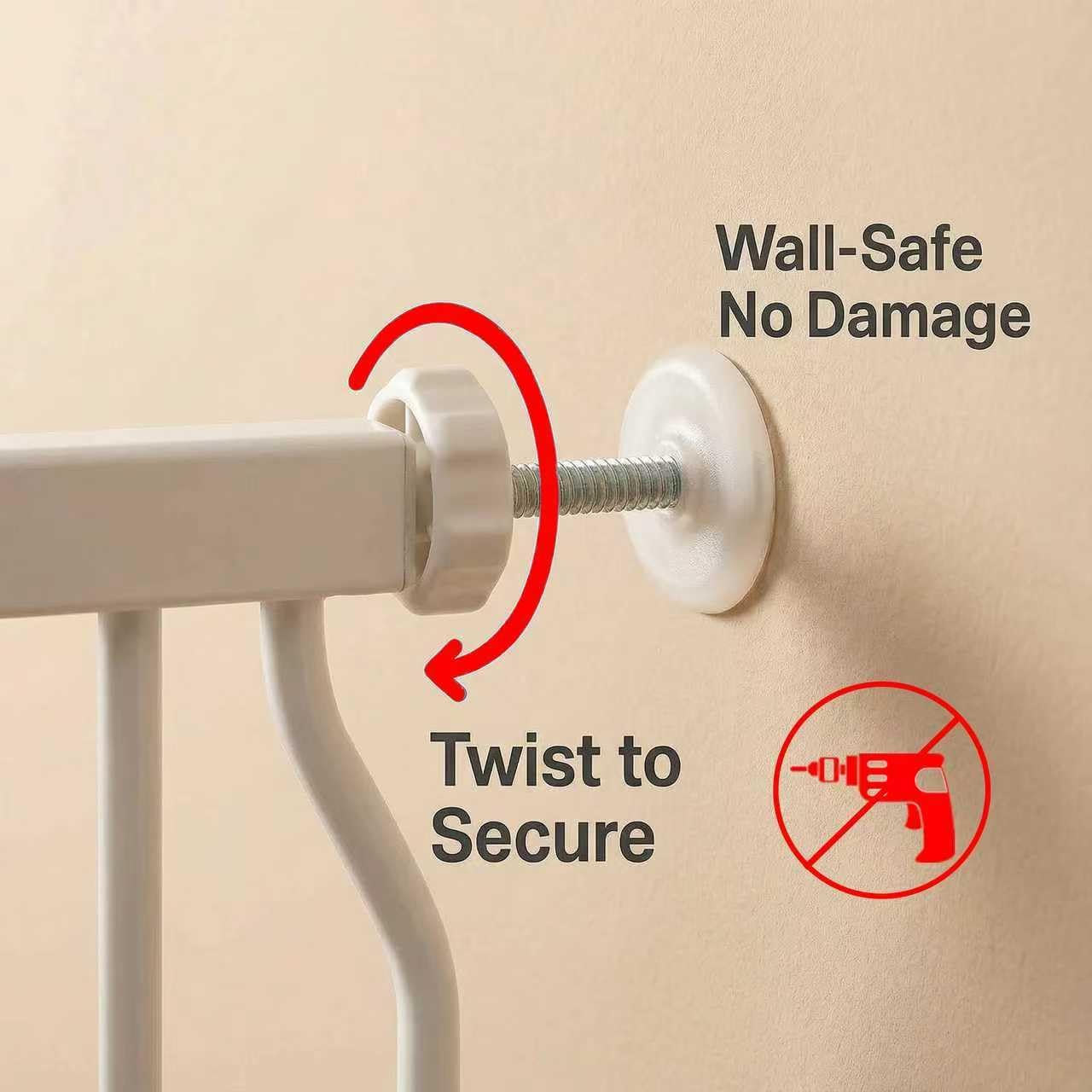 Extra Wide 76.4-81 Inch Large Baby Gates for Stairs, Doorways - No Drilling, Pressure Mounted Pet Gates for Kids & Dogs