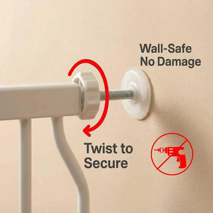 Extra Wide 76.4-81 Inch Large Baby Gates for Stairs, Doorways - No Drilling, Pressure Mounted Pet Gates for Kids & Dogs
