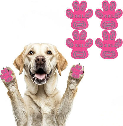 24pcs Paw Pads for Dogs Traction – Self Adhesive Paw Grips for Senior Dogs, Anti-Slip Disposable Paw Protector Pads for Hardwood Floors, Comfortable & Secure Fit (Black, XL)