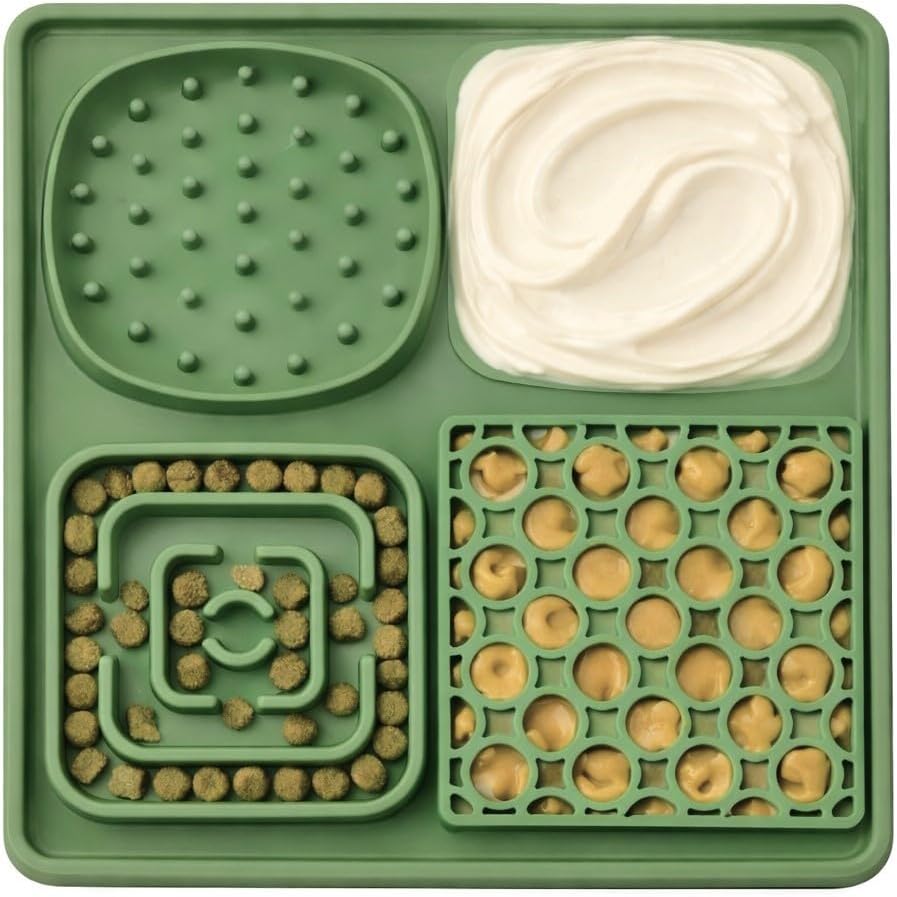 Hearth & Paw Silicone Lick Mat for Dogs Slow Feeder & Enrichment Mat, Food-Grade 100% BPA-Free Silicone, Mental Stimulation, Better Digestion, Anxiety Relief, Multiple Colors Available (Gray)