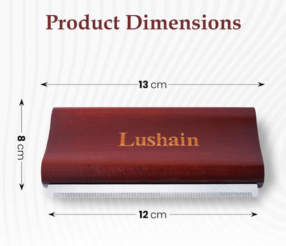 Deshedding Brush for Dogs, Cats & Horse| Pet Grooming Brush | Removes Loose Fur, Dirt & Hair | Detangle | Undercoat | Brown color | Reduces Shedding by 95%
