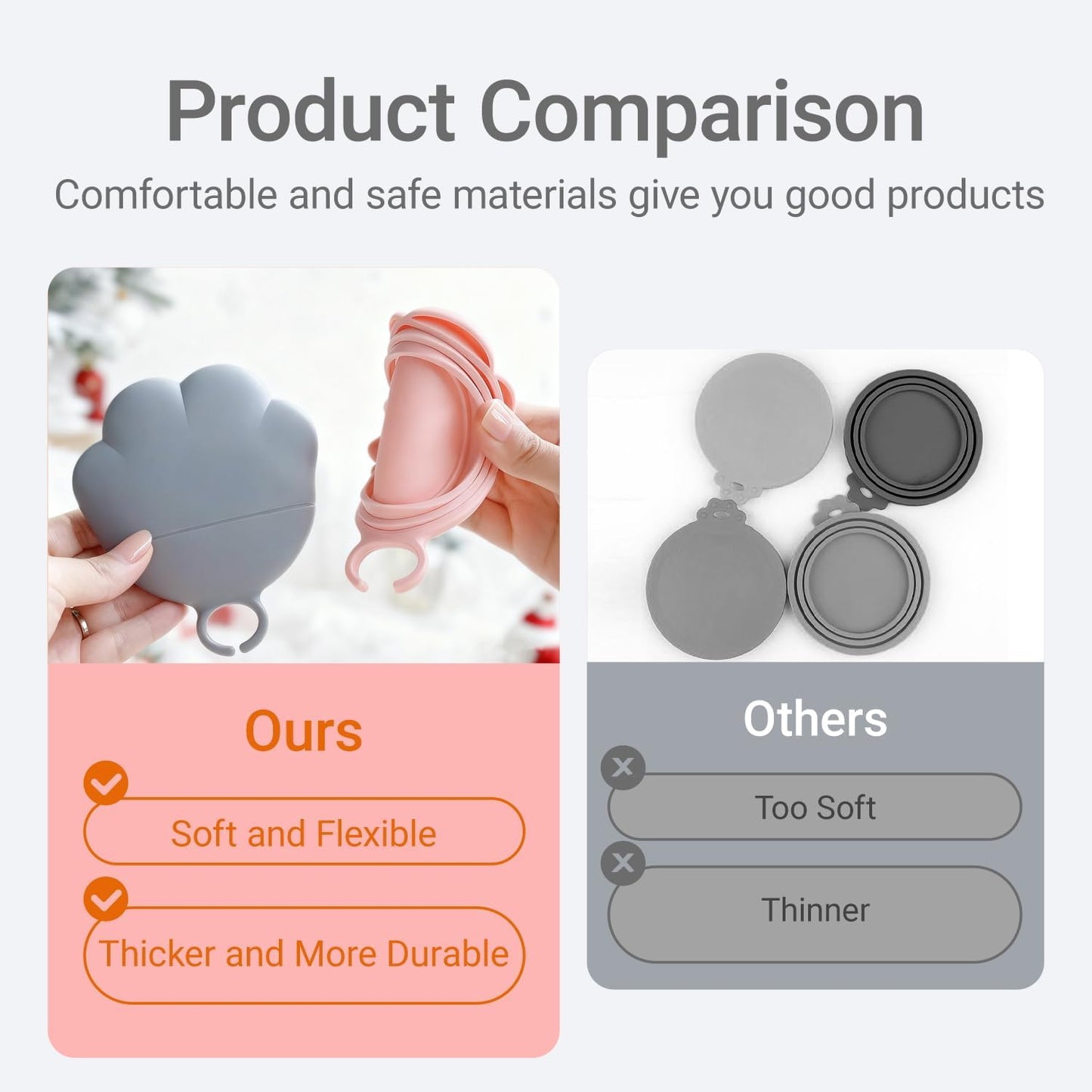 Pet Food Can Lids And Spoon,Pet Food Can Covers, One Fit 3 Standard Size Cans,For Dog And Cat Food Cans,Pink