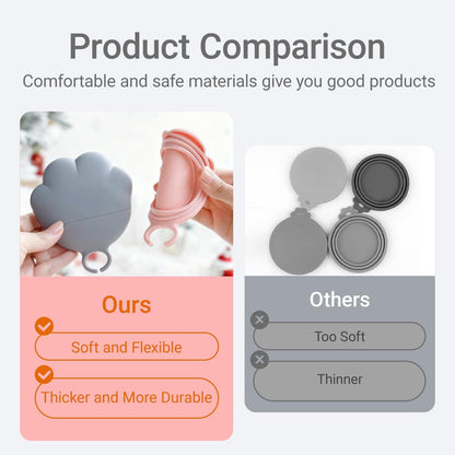 Pet Food Can Lids And Spoon,Pet Food Can Covers, One Fit 3 Standard Size Cans,For Dog And Cat Food Cans,Pink