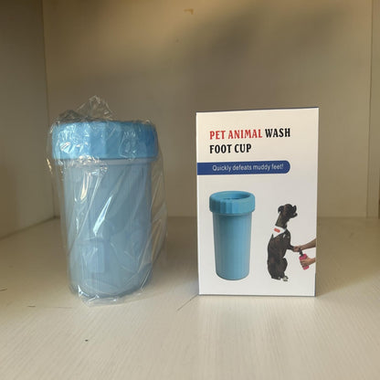Portable dog claw cleaner, portable pet silicone cleaning cup, gift for pet lovers -2-piece (blue)