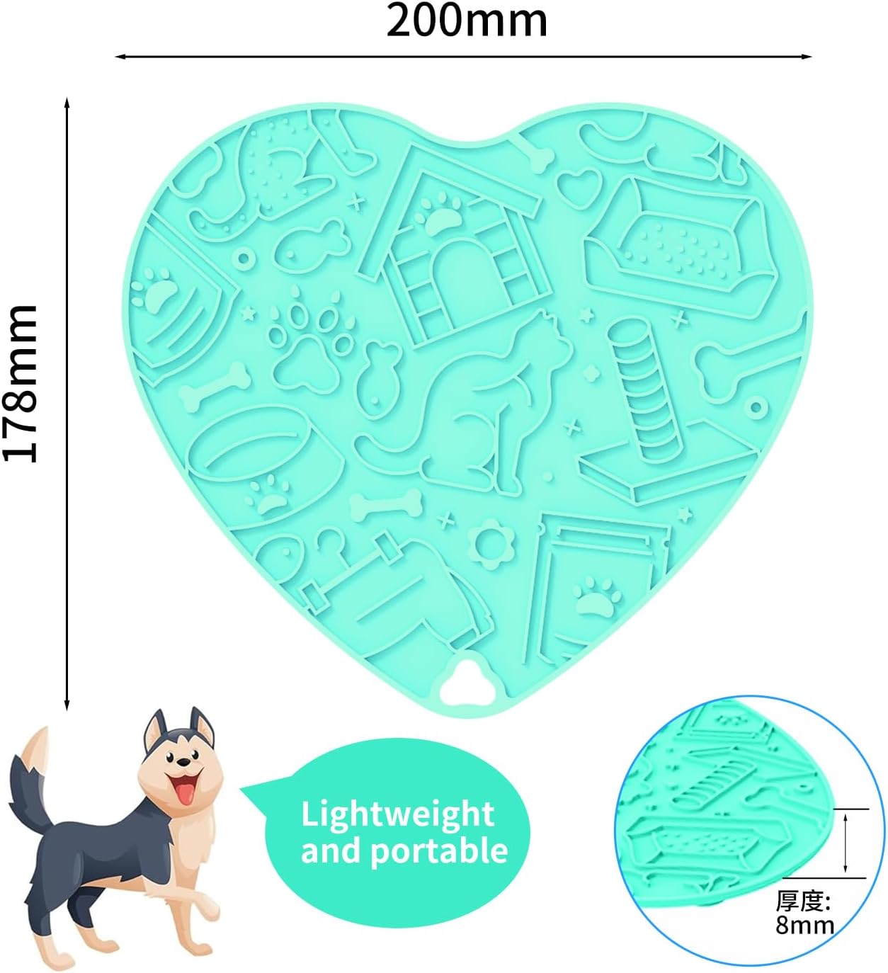Cat & Dog Slow Feeder Puzzle Toy — Interactive Cat Puzzle Feeder Bowl, Dog Puzzle Feeder, Dog Lick Mat, Mental Stimulation Toy for Indoor Cats & Dogs, Anti-Gulp, Fun & Durable Heart Shape(Pink)