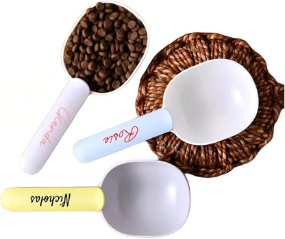 Personalized Dog and Cat Food Scoop with Bag Clip Function,Customizable Pet Names