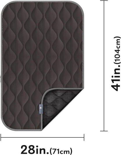 Paw Inspired Washable Padded Crate Mats for Dogs | 29” x 18” Pad, Fits 30-inch Kennels | Leakproof, Waterproof Bottom, Plush Pet Beds (Gray)