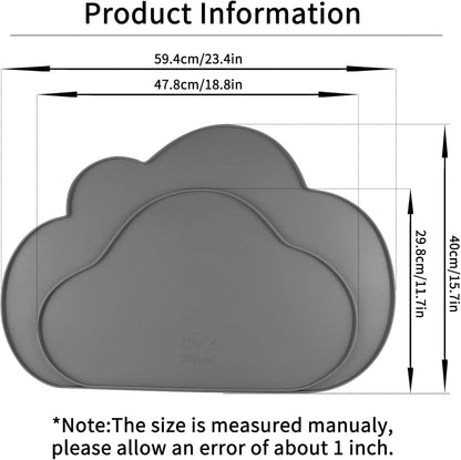 Ptlom Silicone Pet Placemat for Dogs and Cats, Non-Slip Waterproof Dog Feeding Bowl Mats for Food and Water, Small Medium Large Pet Puppy Tray Mat Prevent Residues from Spilling onto The Floor, Beige