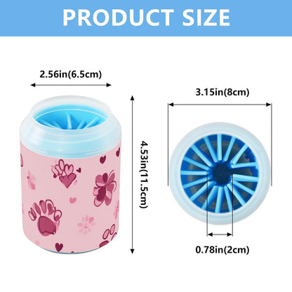 Dog Paw Cleaner Cups for Dogs Pet Foot Washer Paw Scrubber for Medium Small Dogs Cats Cleaning Cup Cute Yellow Fiesta Guitars Cacti and Ethnic Birds