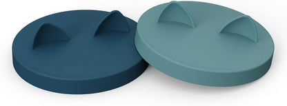 OHMO 2 Pack Pet Food Can Lids, (12.5-14oz) BPA Free Silicone Covers for Cat and Dog Food Cans, Camo&Light Green