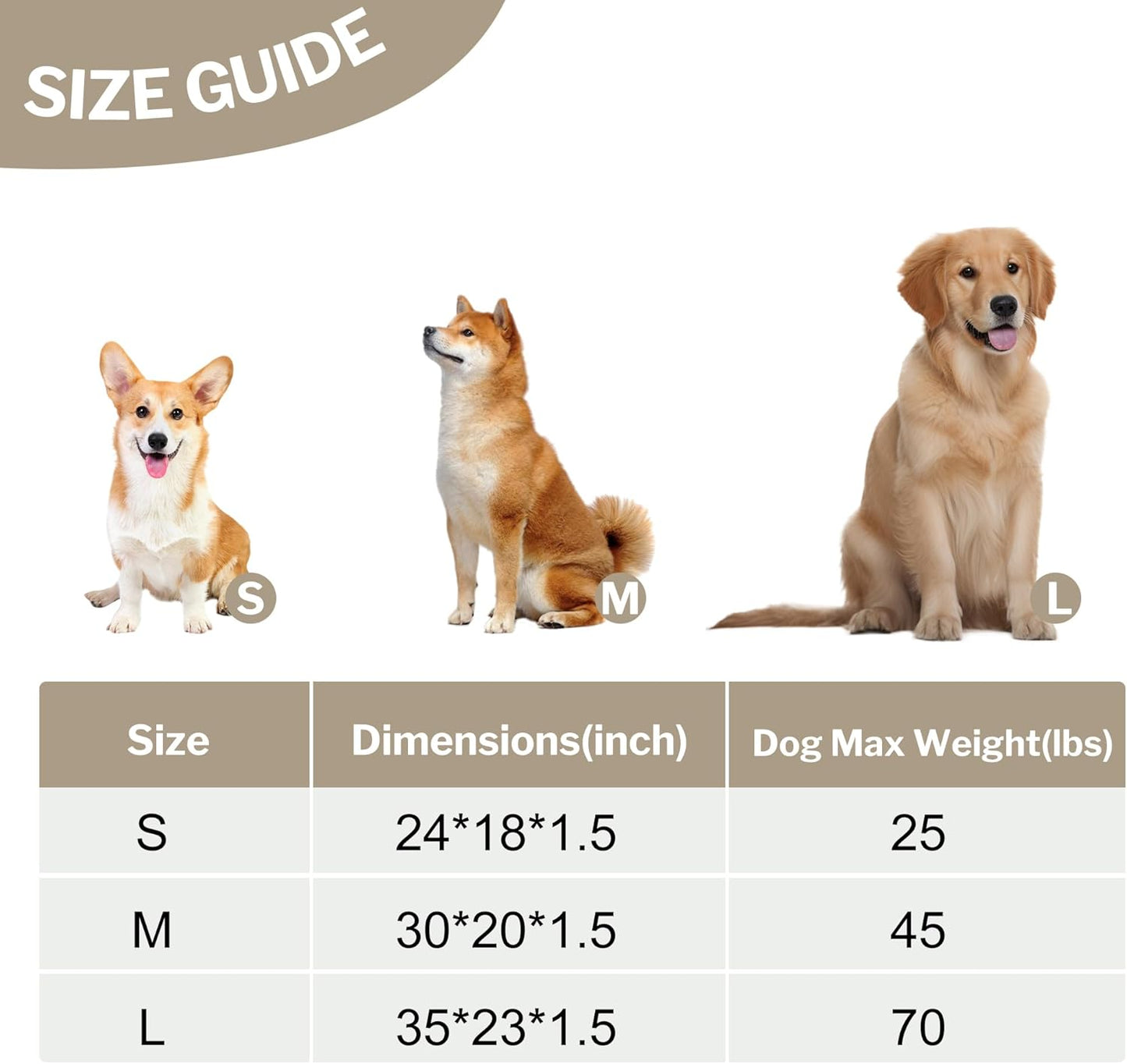 Dog Bed Mat – Soft & Comfortable Dog Kennel Pad for Crate – Durable Crate Bed & Mat for Dogs & Cats – Ideal for Crate, Kennel, and Home Use