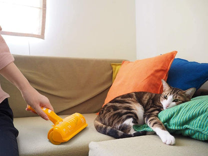 Pet Hair Remover Roller - Lint Roller for pet Hair - Self Cleaning Dog & Cat Hair Remover - Remove Dog, Cat Hair from Furniture, Carpets, Bedding, Clothing and More. White