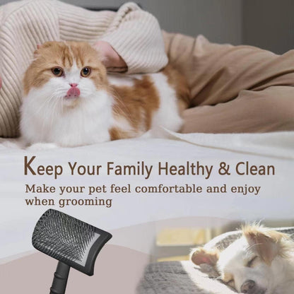 Large Slicker Brush for Dogs,Cats,Extra Long Pin Shedding Brush for Long Haired Dog,Cat, Pet Grooming for Thick Undercoat Curly Hair,25mm(1"),Green