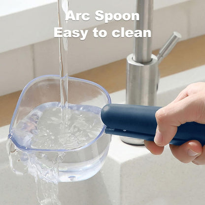 Pet Dog Cat Food Shovel Scoop Clear Scale Cat Food Feeder Scoop with Clip Handle for Pet Food Measuring