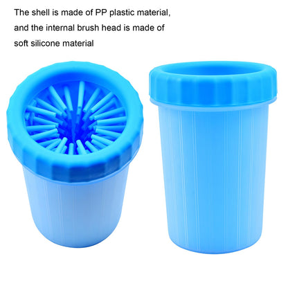 Portable Dog Paw Cleaner, Large Dog Foot Washer Cup, Compact Pet Foot Cleaning Tool, Fast Clean Pet Foot Cleaner for Medium Large Breed Dogs Cats (Blue)