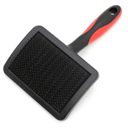 Jeffers Pet Dual Level Pin Universal Slicker Brush for Dogs, Cats & Small Pets - Curved Grooming Brush with Long & Short Pins for Shedding, Detangling, Finishing - Remove Mats & Dead Coat - Large