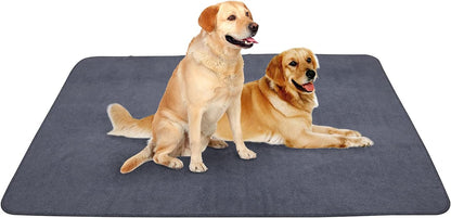 Peepeego 2Pack Pee Pads for Dogs Washable+Free Dog Comb, Waterproof Rugs 36”x48, Absorbent Dog Pads Reusable, Non Slip