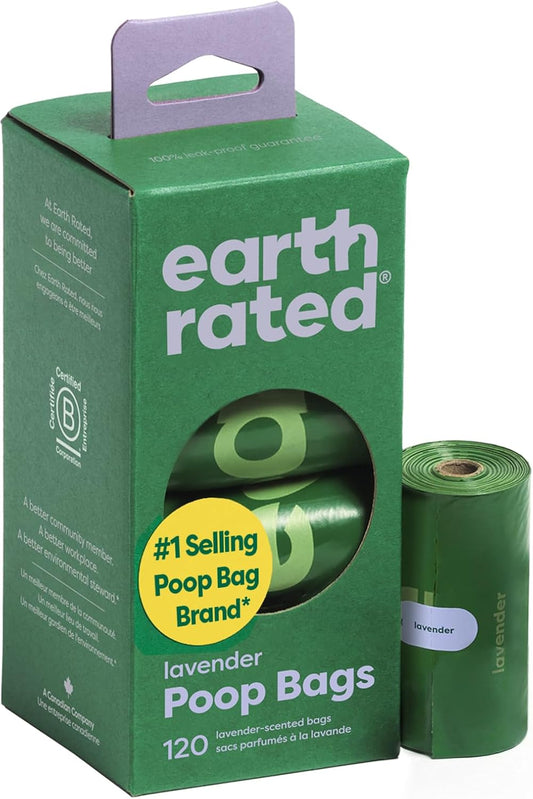 Earth Rated Dog Poop Bags Value Pack, Leak-Proof and Extra-Thick Pet Waste Bag for Big and Small Dogs, Refill Rolls, Unscented, 600 Count
